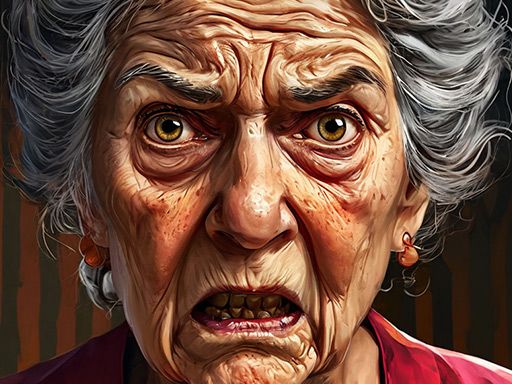 Granny Jigsaw Creepy Puzzle - browser game screenshot