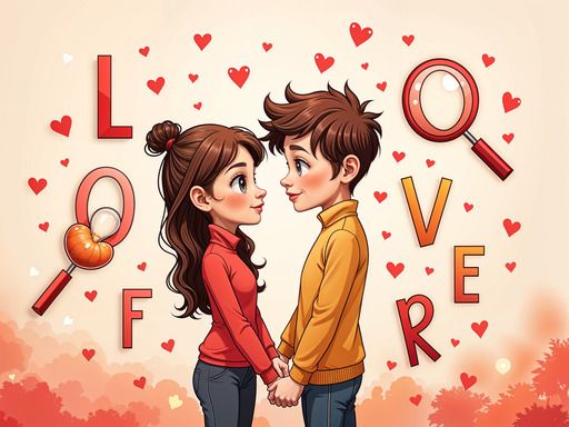 Valentines Hidden Alphawords - browser game screenshot