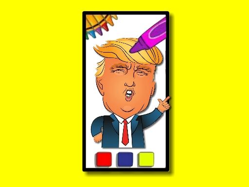 Trump Coloring Time - browser game screenshot