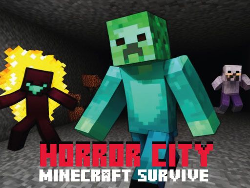 Horror City Minecraft Survive - browser game screenshot