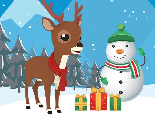 Christmas Deer Jigsaw - browser game screenshot
