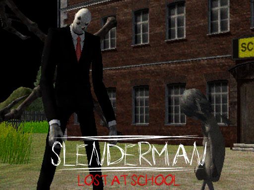 Slenderman Lost at School - browser game screenshot