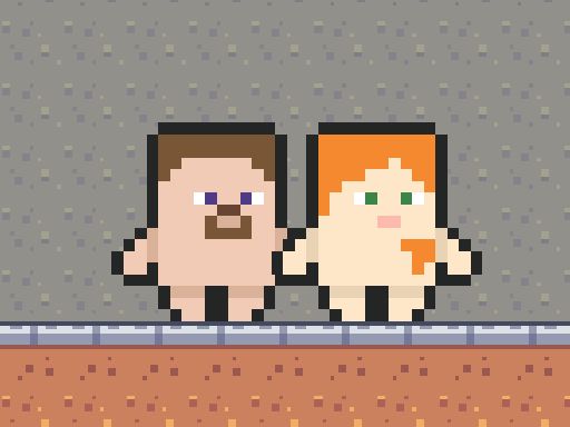 Pixi Steve Alex Herobrine - browser game screenshot