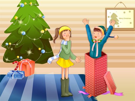 Christmas Lovers Slide - browser game screenshot