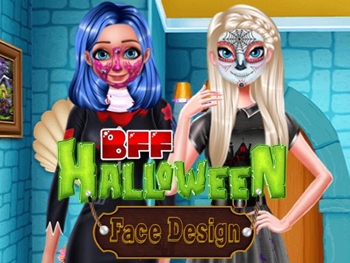 BFF Halloween Face Design - browser game screenshot