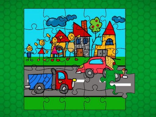 Stick Family Fun Time Jigsaw - browser game screenshot