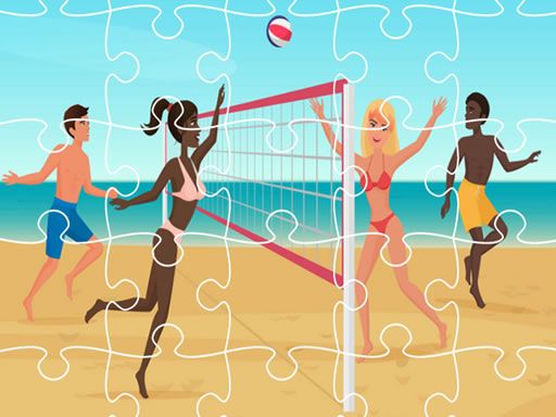 Beach Volley Ball Jigsaw - browser game screenshot