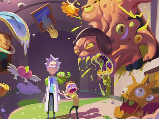 Rick and Morty Slide - browser game screenshot