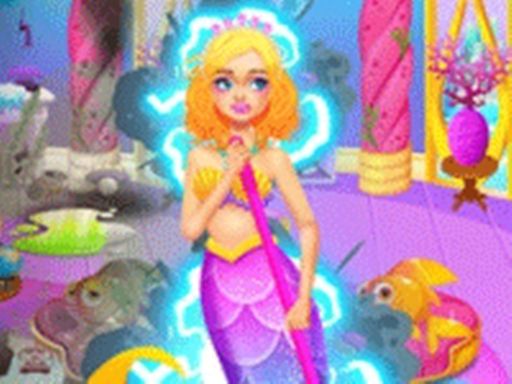 Mermaid Sea House Cleaning And Decorating - browser game screenshot