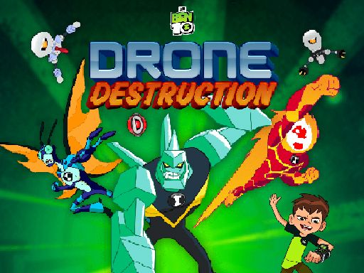 Ben 10 Drone Destruction - browser game screenshot