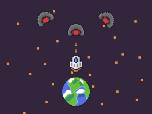 Pixel Protect Your Planet - browser game screenshot