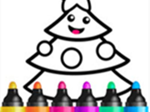 Drawing Christmas For Kids - Draw & Color - browser game screenshot