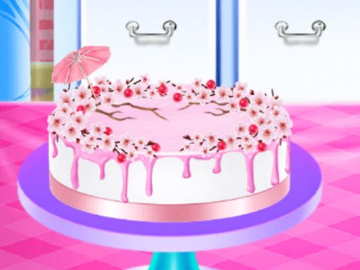 Cherry Blossom Cake Cooking - browser game screenshot