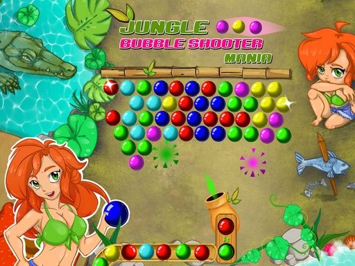 Jungle Bubble Shooter Mania - browser game screenshot