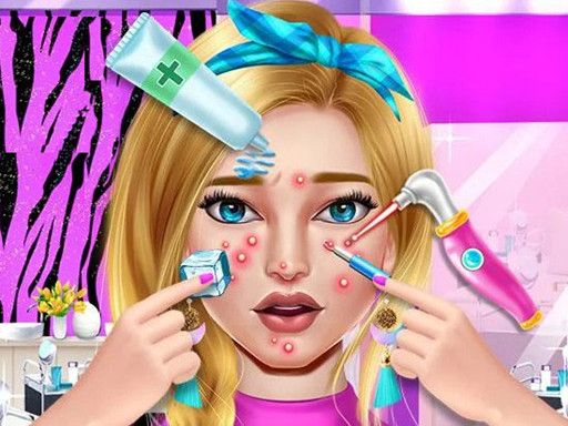 Pimple Treatment Makeover Salon - browser game screenshot