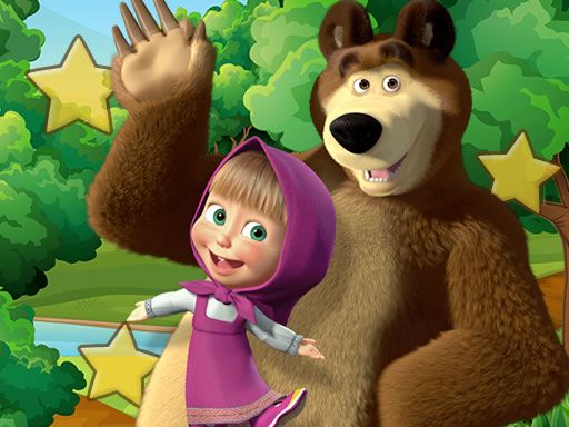 Masha and the Bear Hidden Stars - browser game screenshot