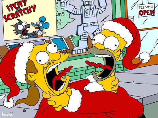 Simpsons Christmas Jigsaw Puzzle - browser game screenshot