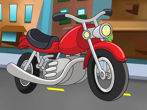 Cartoon Motorbike Jigsaw - browser game screenshot