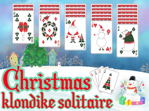 Christmas Klondike Solitaire - browser game screenshot