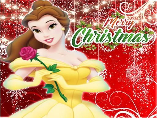 Belle Princess Christmas Sweater Dress Up - browser game screenshot