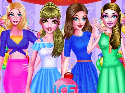 ICE CREAM BIRTHDAY PARTY DRESSUP - browser game screenshot