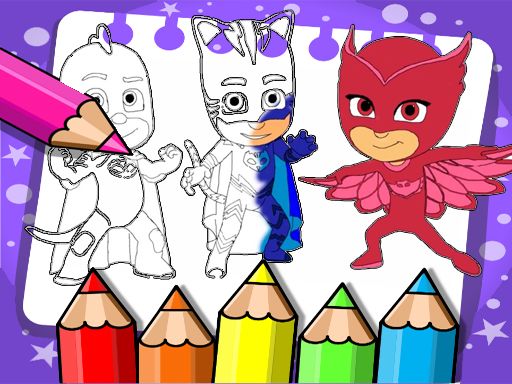 PJ Masks Coloring Book PJ Masks Coloring Book - browser game screenshot
