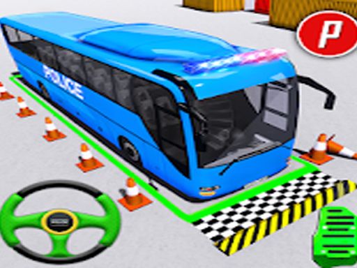 Police Bus Parking- Simulation - browser game screenshot