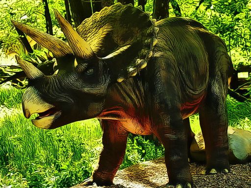 Triceratops Dinosaur Puzzle - browser game screenshot