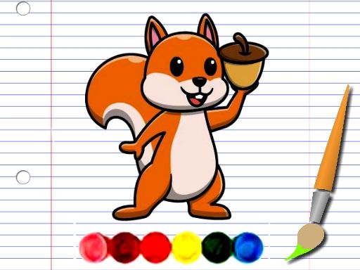 Squirrel Coloring Adventure - browser game screenshot