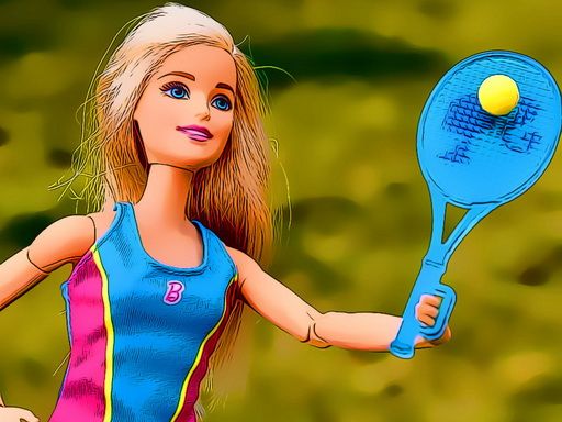 Blonde Doll Fashion Style Puzzle - browser game screenshot