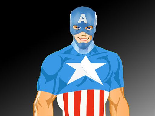 Captain America Dressup - browser game screenshot