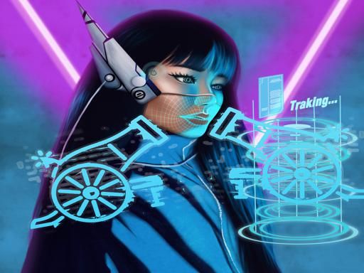 Neon Cyber Cannon  - browser game screenshot