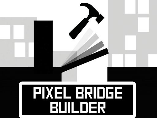 Pixel Bridge Builder - browser game screenshot