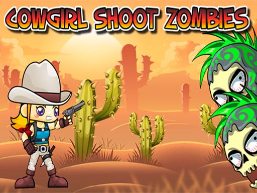 Cowgirl Shoot Zombies - browser game screenshot