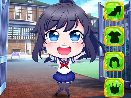Yandere High School Dress Up - browser game screenshot