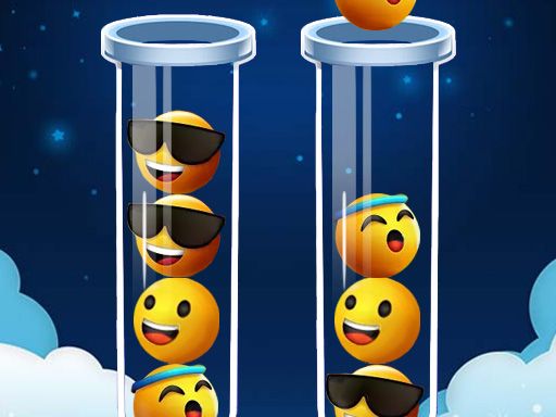 Emoji Color Sort Puzzle - browser game screenshot