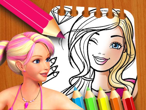 Barbie Doll Coloring Book - browser game screenshot