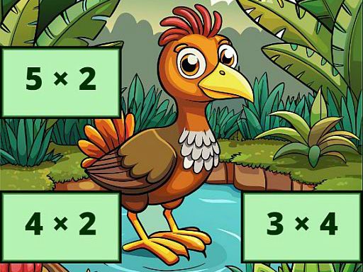 Multiplication: Bird Image Uncover - browser game screenshot