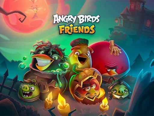 Halloween Angry Birds - browser game screenshot
