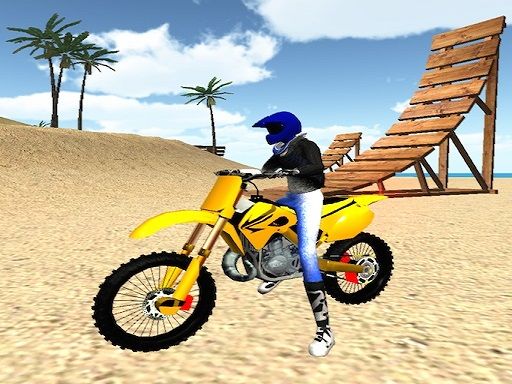 Motocross Beach Stunts Gas 3D - browser game screenshot