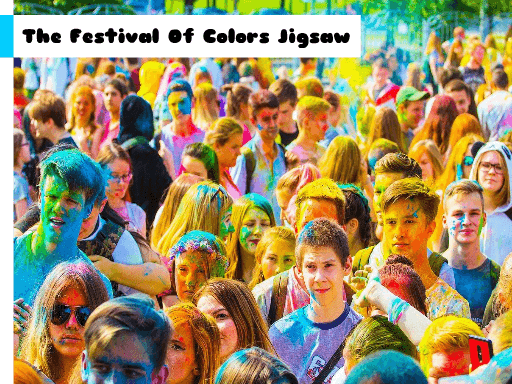 The Festival Of Colors Jigsaw - browser game screenshot
