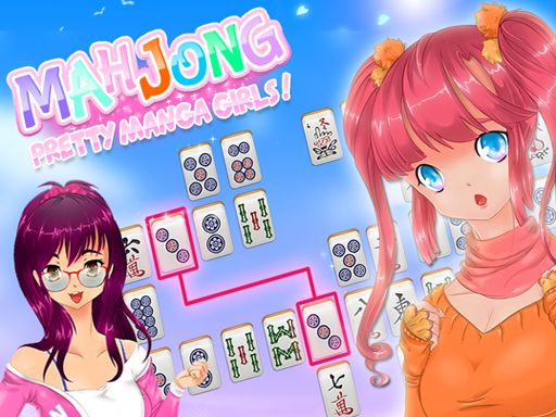 Mahjong Pretty Manga Girls - browser game screenshot