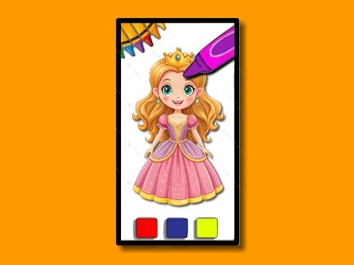 BTS Princess Coloring Book - browser game screenshot