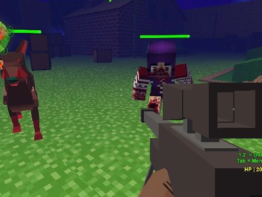 Pixel Zombie Suvival Toonfare - browser game screenshot