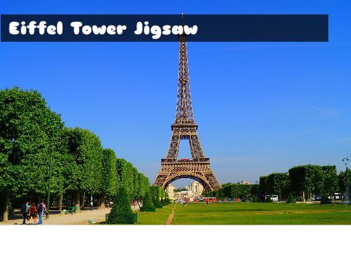 Eiffel Tower Jigsaw - browser game screenshot