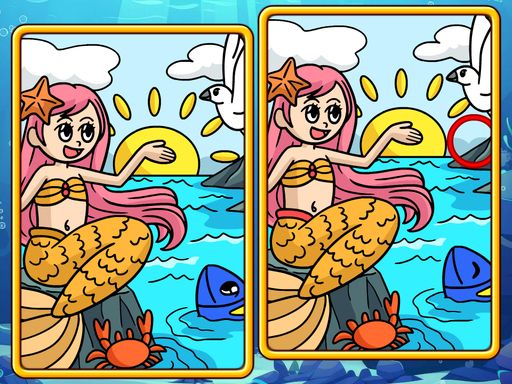 Mermaids: Spot The Differences - browser game screenshot
