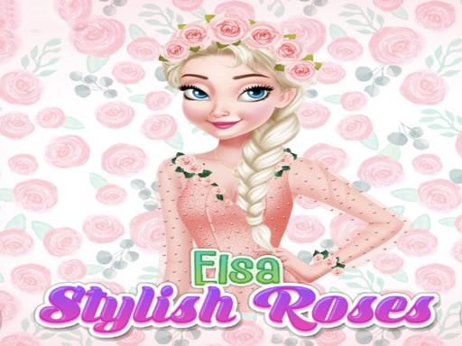 Elsa Frozen Stylish Roses - browser game screenshot