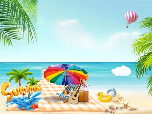 Summer Beach Slide - browser game screenshot