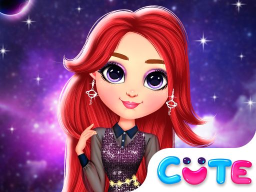 Rainbow Girls Space Core Aesthetic - browser game screenshot