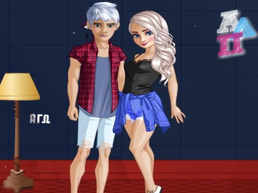 Elsa College Couples - browser game screenshot